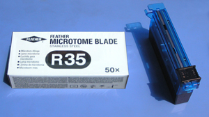 Japan imported FEATHER feather R35 disposable slice narrow blade R-35 pathological paraffin frozen