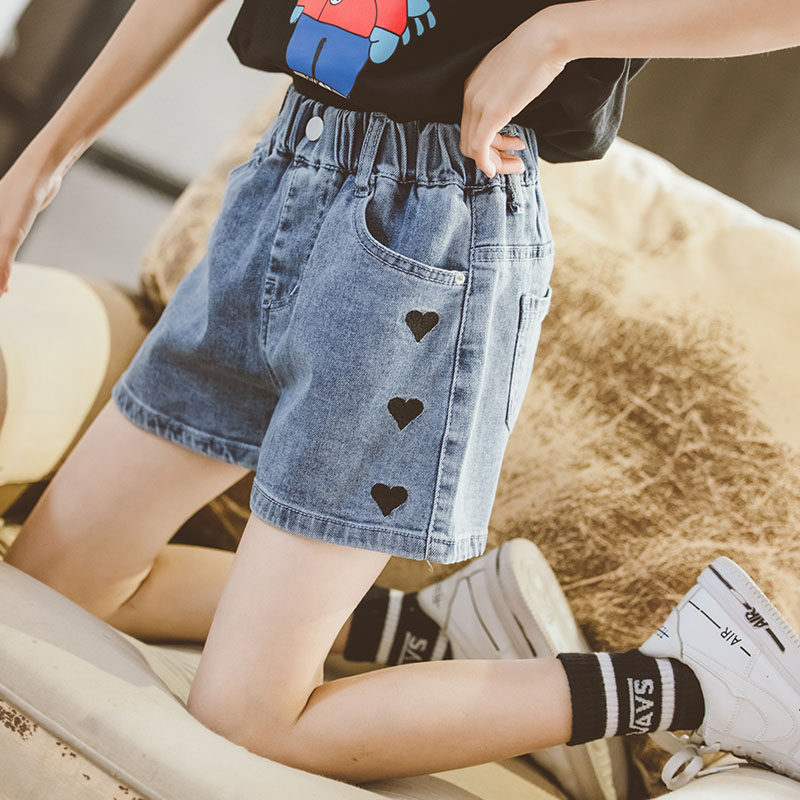 Girl Denim Shorts Summer 2022 New Children 100 Hitch Casual Pants Summer Dress Big Girl Fashion Hot Pants