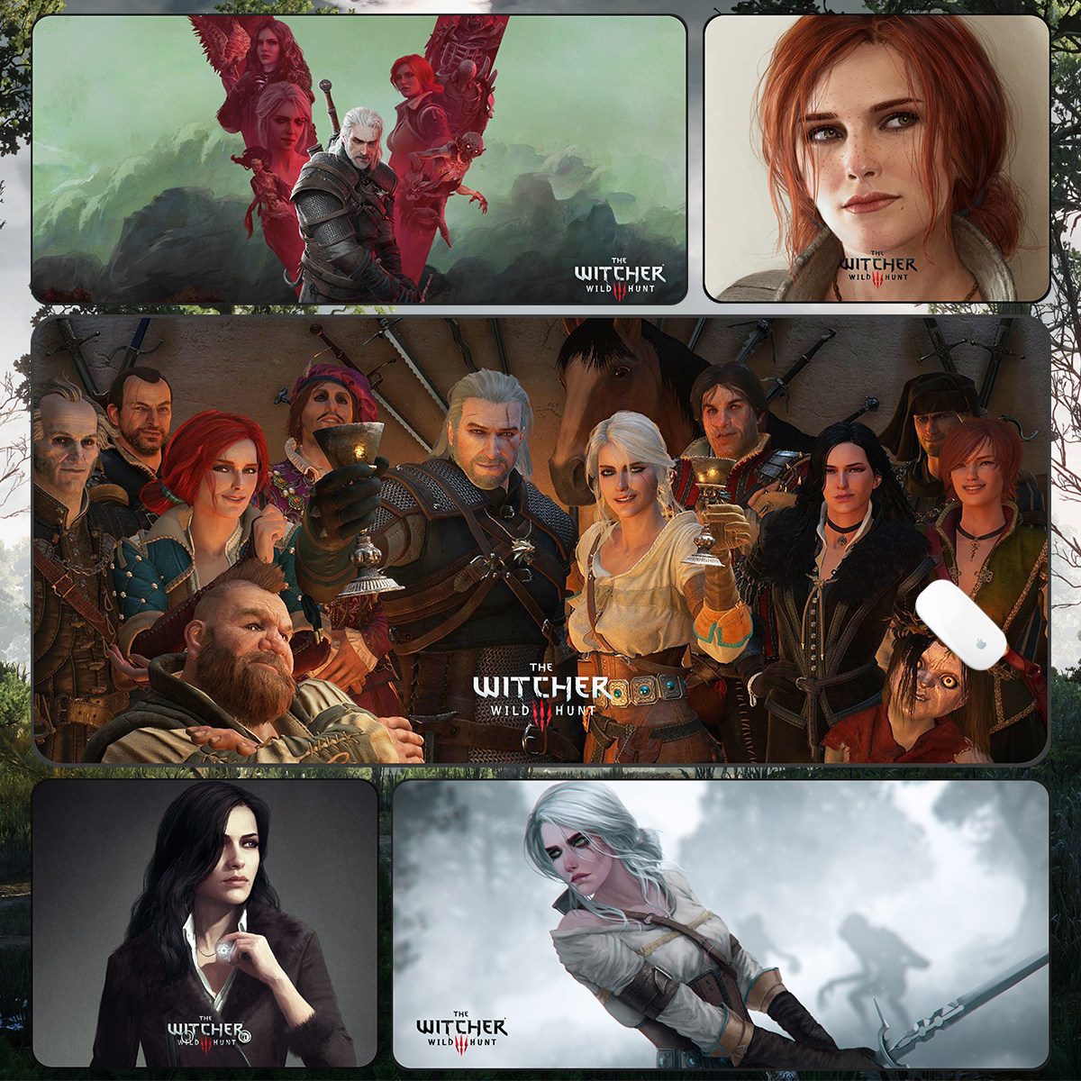 The Witcher 3 3 custom game peripheral mouse pad boutique oversized thickened desk pad gaming ins wind lock edge