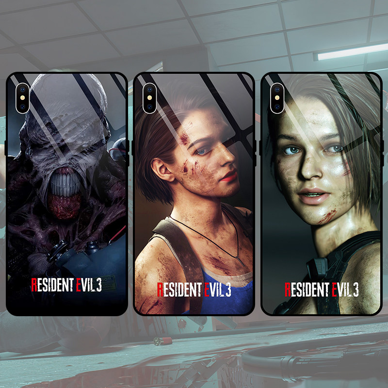 Resident Evil 3 remake version of mobile phone protective case glass surrounding iphone Huawei Xiaomi OPPO VIVO and other models