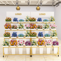 Light Extravagant Removable Iron Art Flower Shelf Flower Shop Balcony Multilayer Flower Barrel Rack Minimalist Courtyard Shelf Interior Wedding show Show