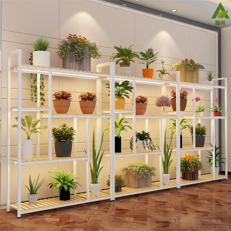 Flower frame shelf florist display frame household balcony floor floor frame indoor multi-layer display cabinet