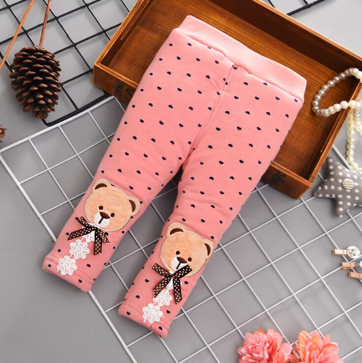 Nữ kho báu quần cotton cho trẻ sơ sinh mùa đông 01-2-3 tuổi Nữ cộng với quần legging nhung dày cho bé gái quần mùa đông quần bơi bé trai