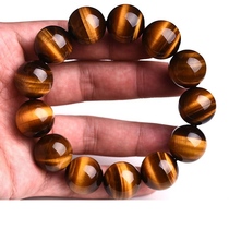 Lucky tiger eye stone hand string mens natural eagle eye stone cat eye stone wood change stone Single circle tiger eye stone bracelet women