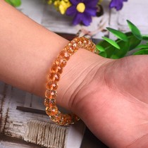 Brazil natural citrine bracelet men and women lucky transshipment Wang Fu Wang cause Birthday gift Citrine hand string faceted
