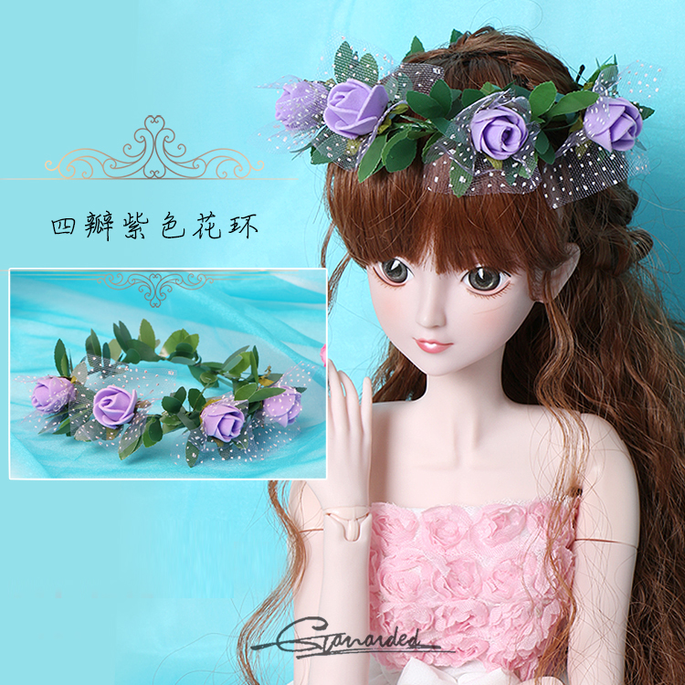 Handmade tùy chỉnh búp bê yello garland headband DIY đêm loli cổ tích garland lãng mạn phụ kiện mũ nón đồ chơi trang điểm cho bé gái
