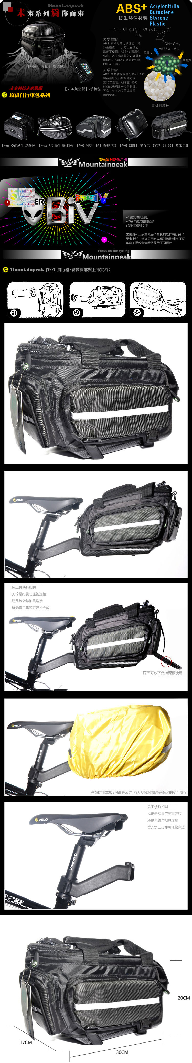 Sacoche pour vélo mixte CONIFER - Ref 2233954 Image 3
