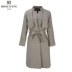 Bi Shufu Fu mùa thu mới của phụ nữ đứng cổ áo dài tay retro dài áo thủy thủ mỏng - Trench Coat Trench Coat