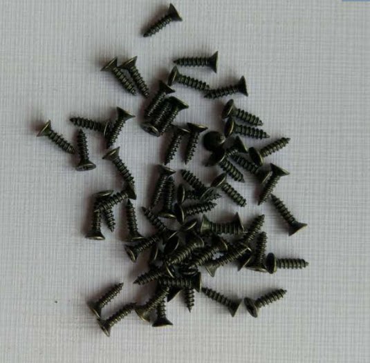 KA copper plated gold silver black cross countersunk head self tapping M2 5*5X6X8X10 flat head wood screws