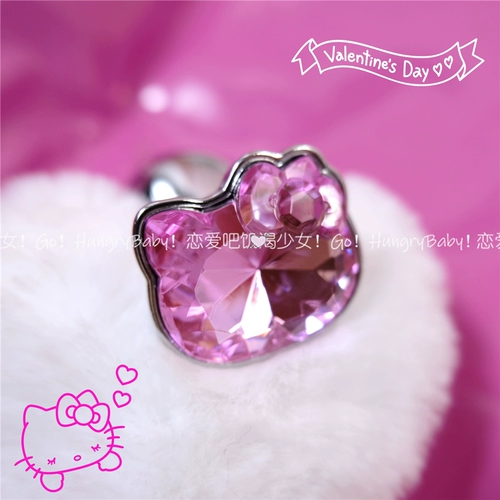 Любовь!Экспорт редких персиковых котлетов Diamond Diamond Cat Metal Anal Anal Plugck Arvension Alternative Sex Toys