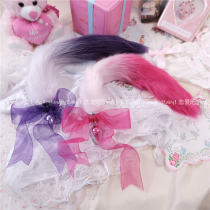 Love it Gentle gradient color Cute sexy fox tail Good texture Real hair vestibular trumpet expansion anal plug