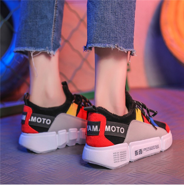 Giày nữ mùa đông 2018 mới giày cũ ngâm mì nhỏ Xi Wudao giày nữ sinh vải canvas cộng với giày cotton nhung ấm giầy chạy bộ nữ