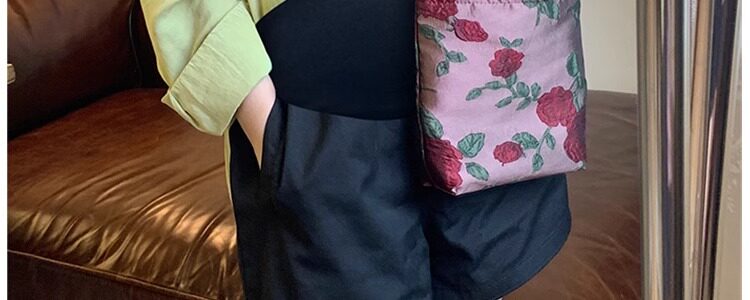 孕妇裤子夏季薄款小个子牛仔阔腿短裤宽松外穿大码休闲打底裤夏装 — 58