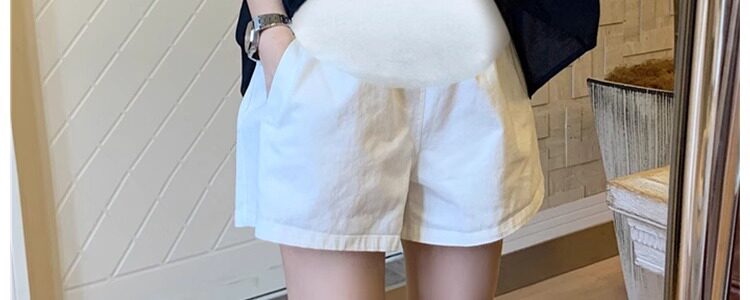 孕妇裤子夏季薄款小个子牛仔阔腿短裤宽松外穿大码休闲打底裤夏装 — 23