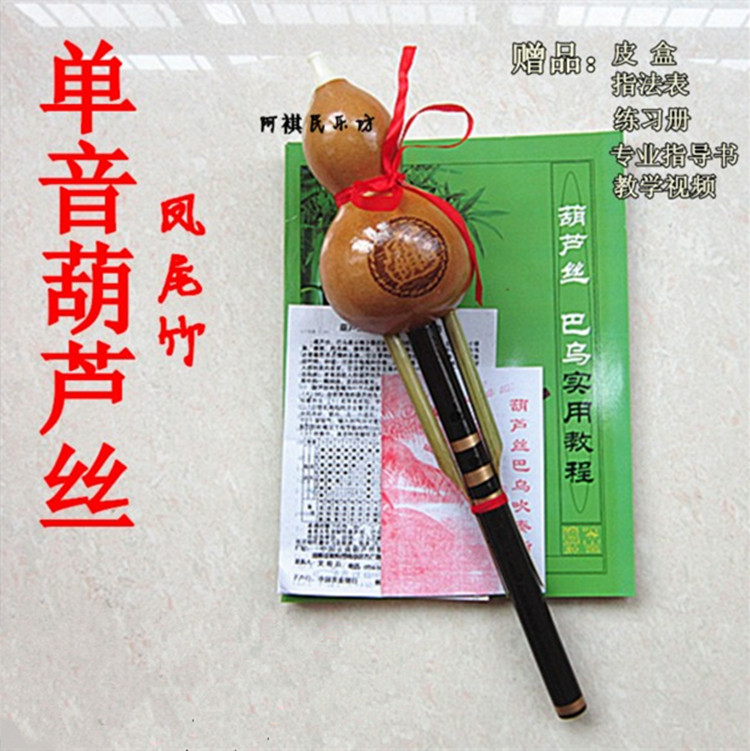 Feng Wei Bamboo Cucurbels Primary Play Double Tone Hulusi Children's Beginology National Blown Musical Instrument Sending Accessories