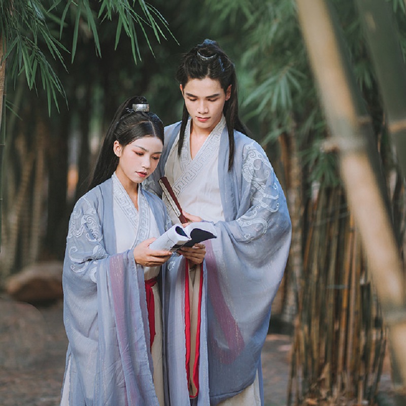 (Lingxi) Qianyun Lost Genuine Original Hanfu Male Collar Waist Men's Immortal Qi Non-Ancient Costucco Scholar Suit