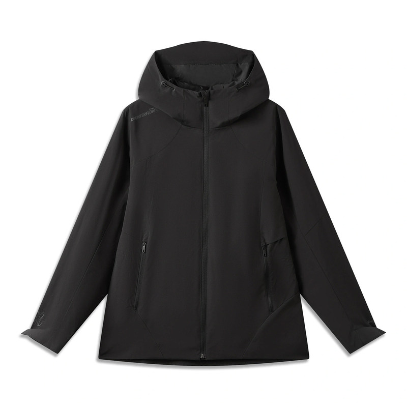 Authentic Li Ning Three-In-One Jacket for Women 26 Autumn and Winter Hooded Woven Water-Repellent Outdoor Sports Jacket Awbw026