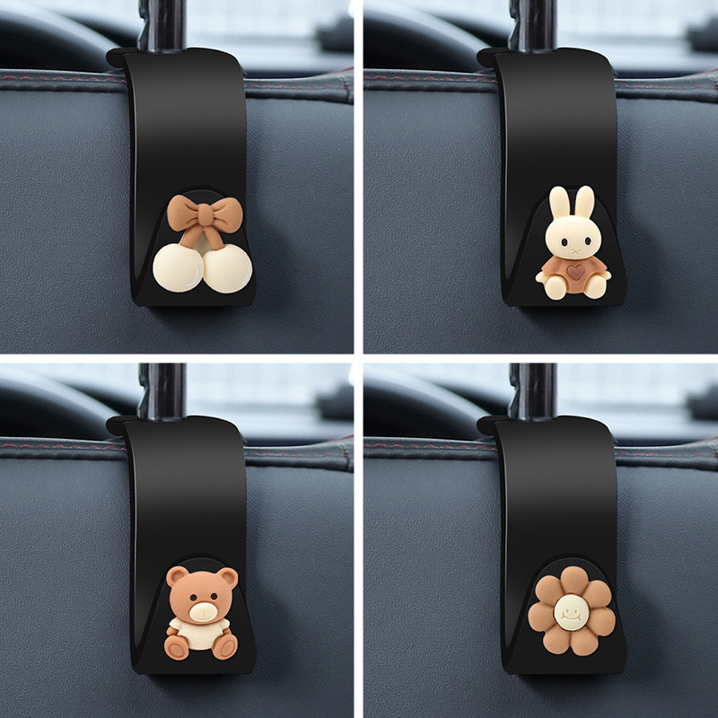 Car rear rear hook backrest hook in-car multifunction vehicle small hook cartoon seat hooks #-Taobao
