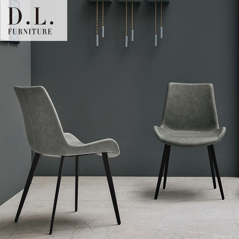 Nordic Postmodern Light Extravagant Dining Chair Modern Minima Home Fashion Designer Creative Leather Chair Retro Dining Room Chair