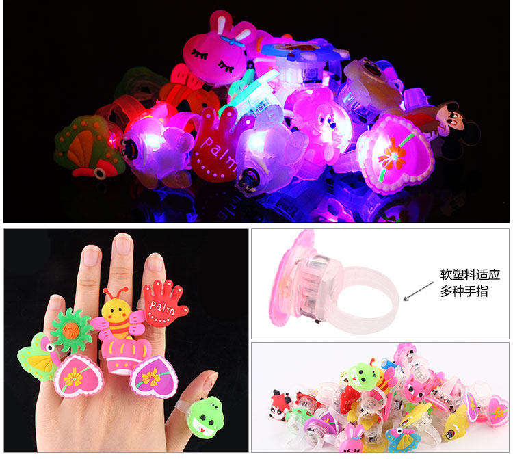 Trẻ em flash ring quà tặng 1 nhân dân tệ dưới chợ đêm bán gian hàng bán đồ chơi nóng 2019 mới - Nhẫn nhẫn cặp bạc