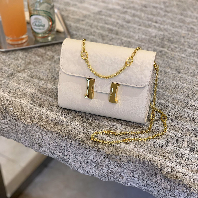 Super Stylish Crossbody Small Bag, Crossbody Phone Bag, Mini Bag, Constance Bag, White Bag, Women's Chain Bag