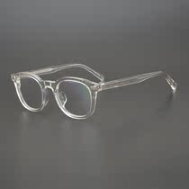 Pettish elegant white temperament young round literary fan retro box myopic eye frame repair face type Joker glasses
