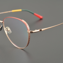 Jian fashionable thin high-end sense big face designer ultra-light pure titanium glasses frame flat light myopia glasses frame female