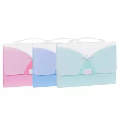 Dali folder multi-layer insert students with A4 test paper clip classification data book roll storage box thick file folder transparent clip book sub hipster female students cute organ bag single pack