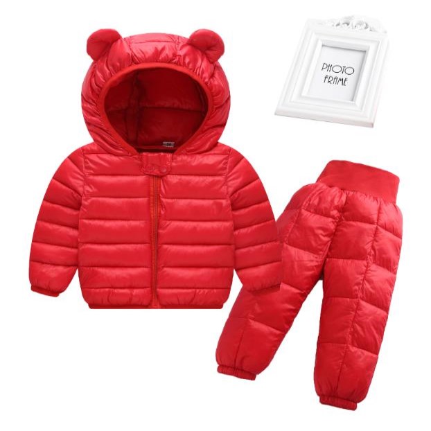 Áo khoác cotton mùa đông cho trẻ em xuống cotton phù hợp với bé trai Quần bé 1-3 tuổi Áo khoác cotton mùa đông quần áo bé trai