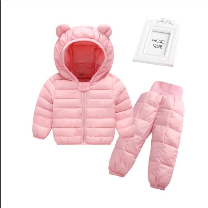 Áo khoác cotton mùa đông cho trẻ em xuống cotton phù hợp với bé trai Quần bé 1-3 tuổi Áo khoác cotton mùa đông quần áo bé trai
