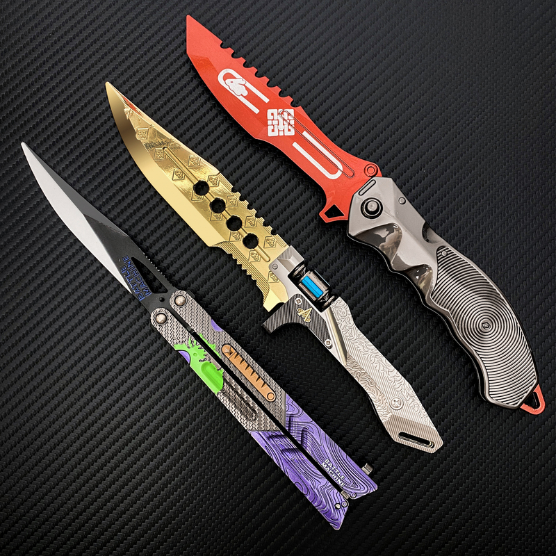 Dark Zone Breakout Peripheral Winner-Take-All Dagger Alloy Toy Model Collectible Prop Graffiti Blade Lucky Rabbit Folding Knife