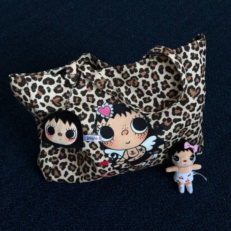 Japanese Lorz Leopard Print Yuy Small Jade Bag Women's Bag Limited Edition New Trendy Casual Girl Shoulder Bag Tote Bag for Commuting