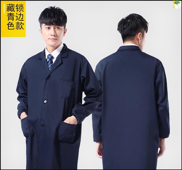Pharmacy loader coat work clothes carrying clothes Landa hanging durable cotton doctor clothes isolation clothes car repair blue