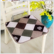 Cushion Four Seasons thin spring and autumn dining chair cushion pastoral fabric stool cushion non-slip chair cushion office breathable chair cushion