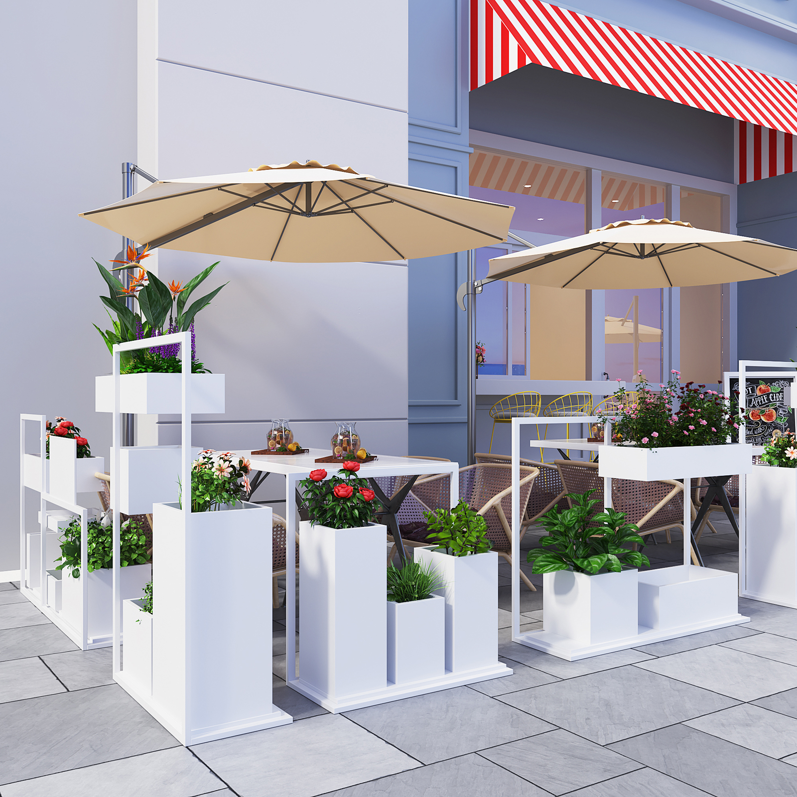 Outdoor Iron Art Flower Box Combined Square Sales Floor Sale Custom Flower Trough Cafe Dining Room Dairies Outdoor Fence Flower Beds