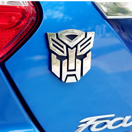 Pure Metal Transformers Car Stickers 3D Stereo Stickers Autobot Logo Car Decoration Personality Modification Stickers