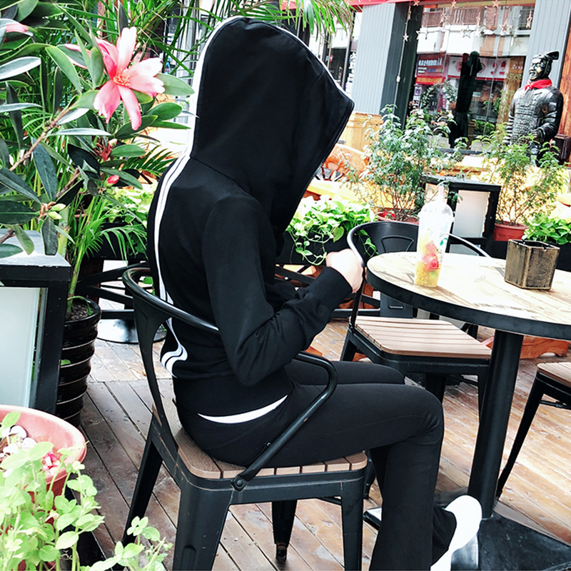 Sports suit women's spring and autumn 2018 new women's fashion trend Korean version slim autumn sweater casual clothes two-piece set