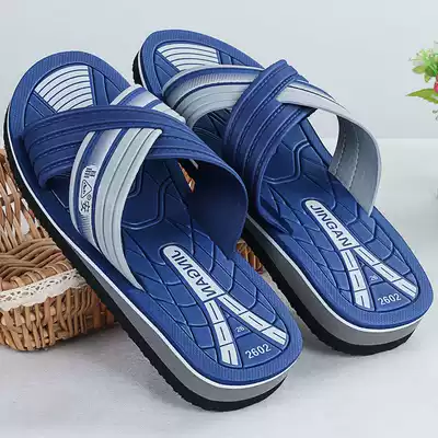 Jing'an summer sandals men's non-slip lightweight home foam bottom bathroom men's beach slippers thick bottom
