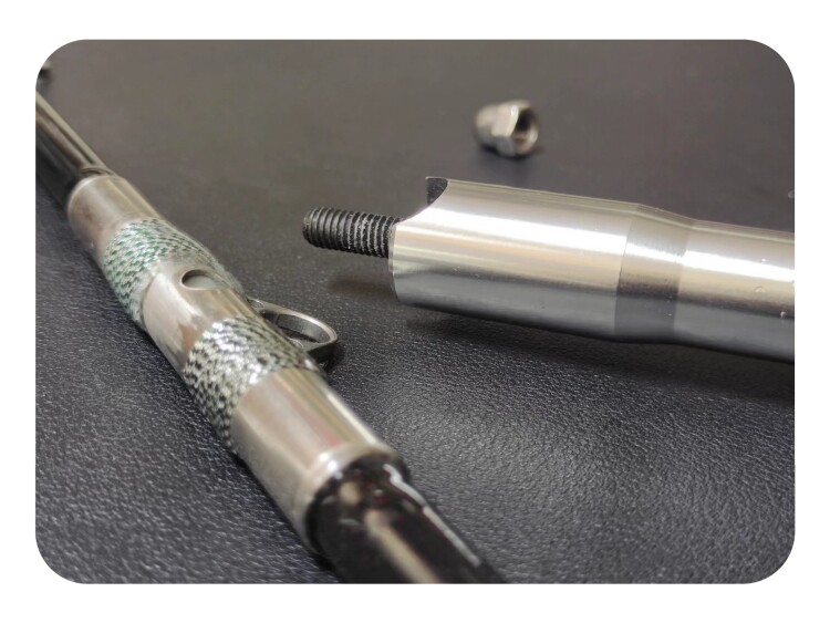 Ice удочкой 锚杆耙子杆冰钓三锚大耙竿实心排杆1米3加粗加厚超硬唐山冬钓鱼竿 Onimusha