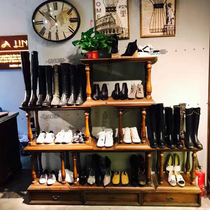Shoe shop shoe rack display creative window free combination retro bag shelf display rack clothing store shoe cabinet display rack