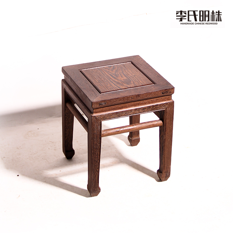 Promotional solid wood coffee table stool change shoes foot wash stool sofa stool clearance processing chicken wing wood Chinese square stool clearance inventory