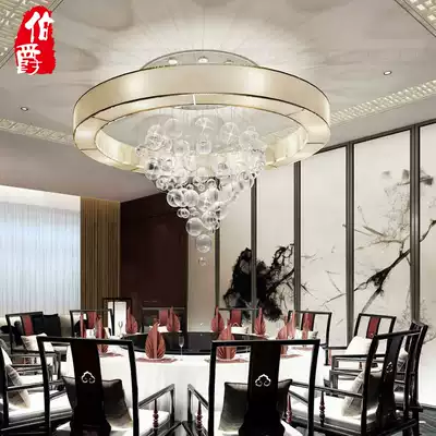 Large chandelier simple modern crystal lamp box new Chinese Club Restaurant Restaurant restaurant European style private room hanging lamps