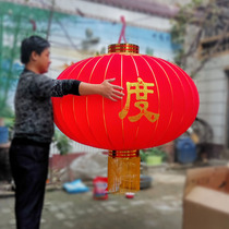 New Year Spring Festival flocking cloth lantern Big red lantern diameter 1 meter 1 meter 2 outdoor decoration Festive lantern
