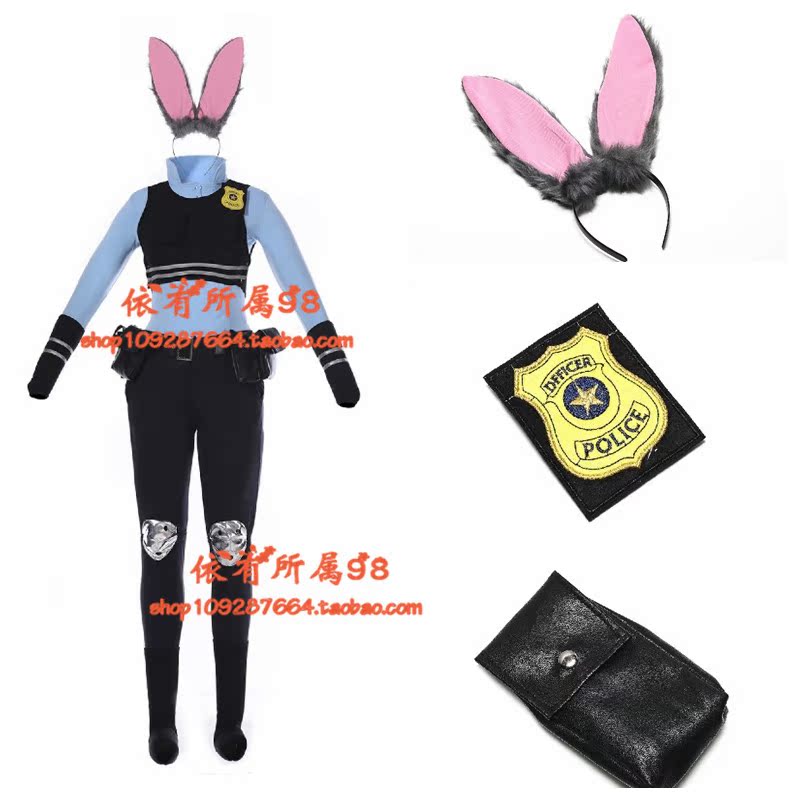 Phát hiện động vật điên thành phố thỏ Judy thỏ Judy anthropom định hình cosplay trang phục COS quần áo thỏ - Cosplay trang phục cosplay anime