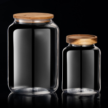 100g tangerine peel sealed jar with wooden lid PET thickened plastic bottle medicinal nourishing dry goods snacks moisture-proof storage jar