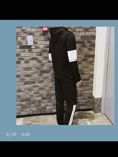 Áo len nam 2018 mới phù hợp với nam mùa thu nam giản dị áo len hai dây áo đẹp bộ quần áo áo khoác hoodie