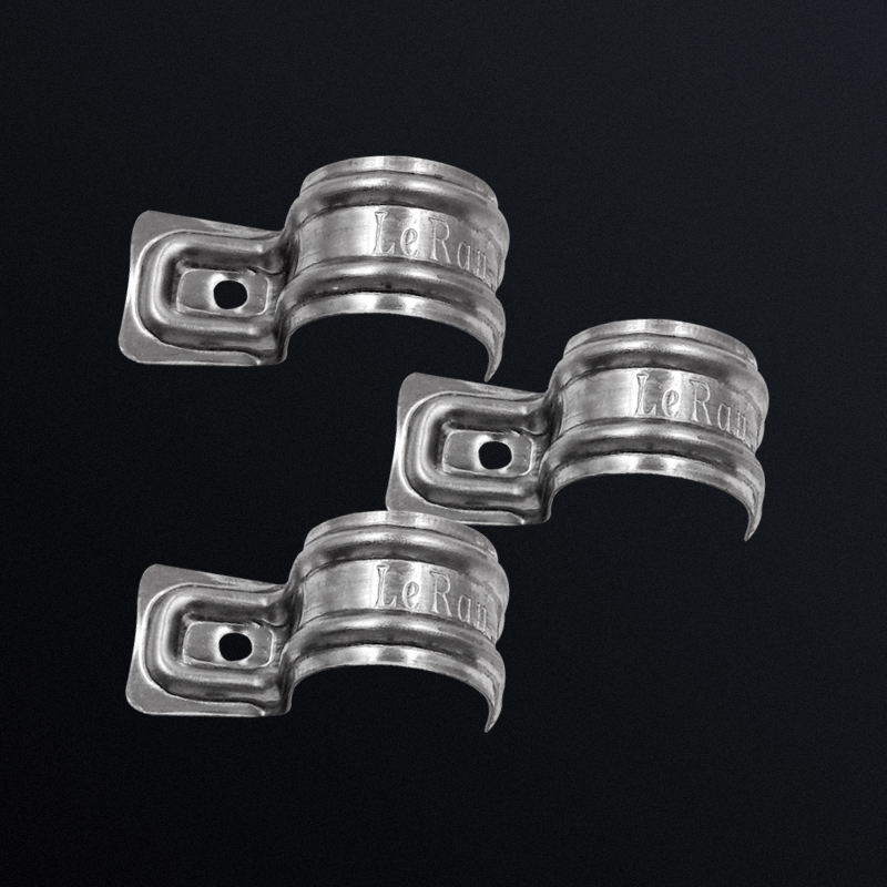 Le burning tube code one nail two tube speed code hydropower installation stainless steel pipe clip riding card fixed saddle ohm card