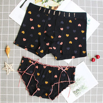 Love couples underwear cotton comfortable sexy cute cotton underwear set a pair of breathable Japanese men and women