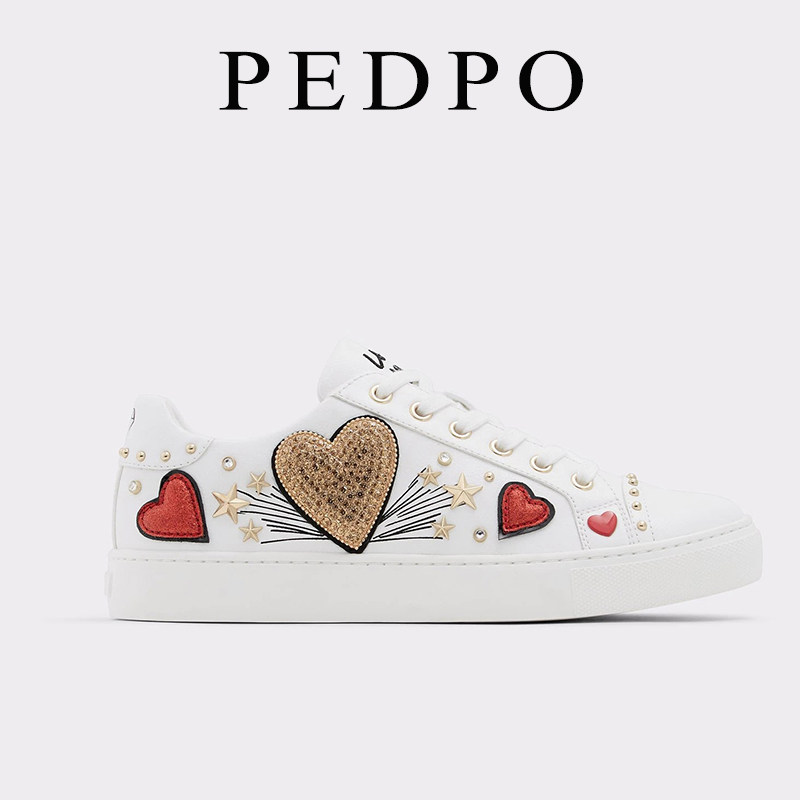 ALDO leather white shoes women's 2022 autumn new breathable all-match flat lace-up casual sneakers women's sneakers