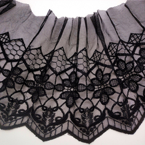 Black and white lace accessories handmade diy sofa bedding home textile mesh embroidery fabric width 18cm